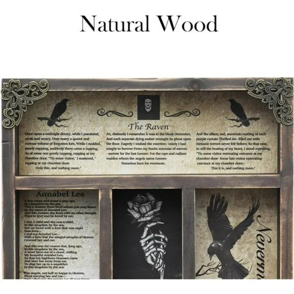 Rustic Gothic Wall Shelf Vintage Floating Display Rack Halloween Home Decor Gift